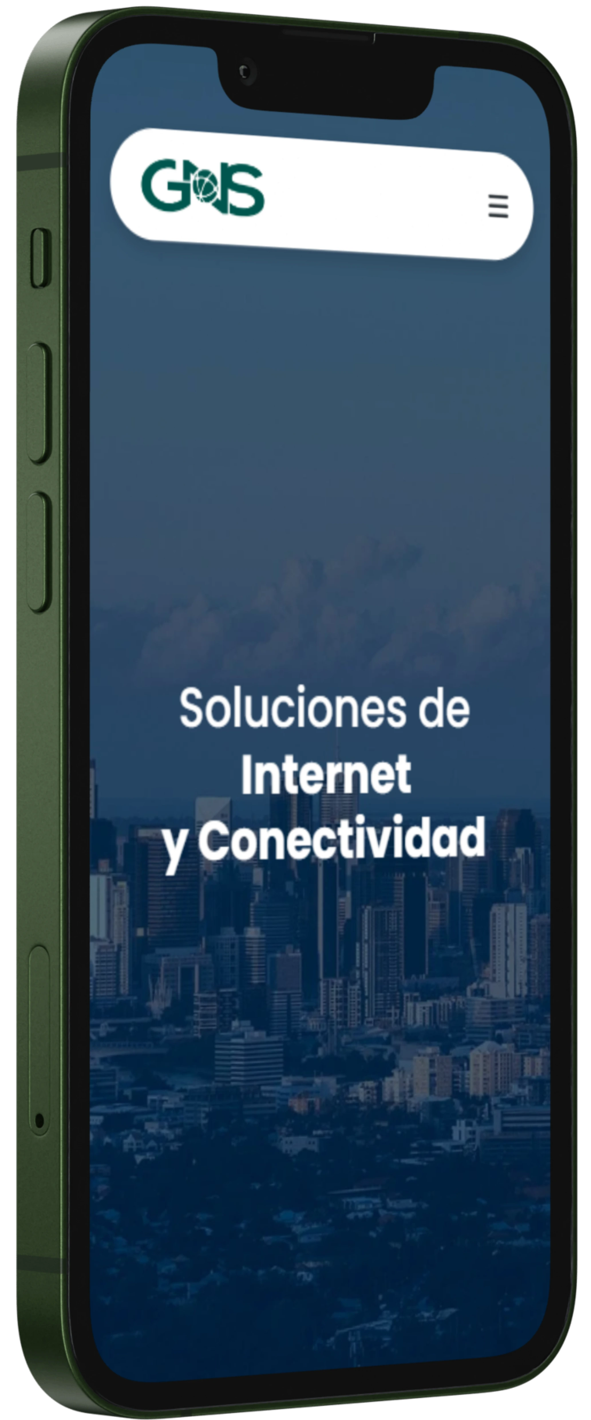 iPhone con página web de GNS
